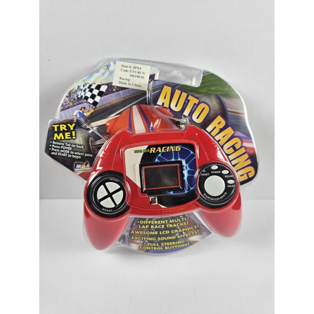 Super Auto Racing Handheld Electronic LCD Game 1999 MGA Entertainment Brand New